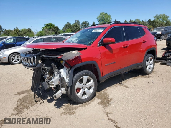 2021 Jeep Compass Latitude with VIN 3C4NJDBB8MT555442, listed as a Copart auction lot 56505235 with 39,793 mi miles and Salvage title. Bid and sale history available at DreamBid. Image 1.