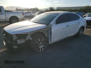 2014 Kia Cadenza Premium with VIN KNALN4D72E5130642, listed as a Copart auction lot 76027964 with 80,657 mi miles and Salvage Title. Bid and sale history available at carsss.com. Image 1.
