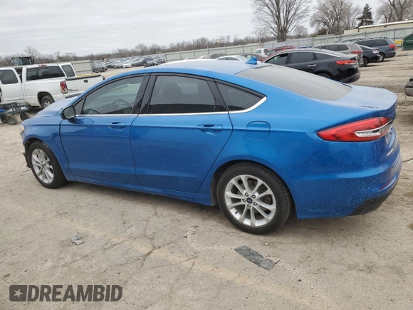 2020 Ford Fusion SE with VIN 3FA6P0LUXLR170087, listed as a Copart auction lot 43357105 with 59,395 mi miles and Salvage title. Bid and sale history available at DreamBid. Image 2.