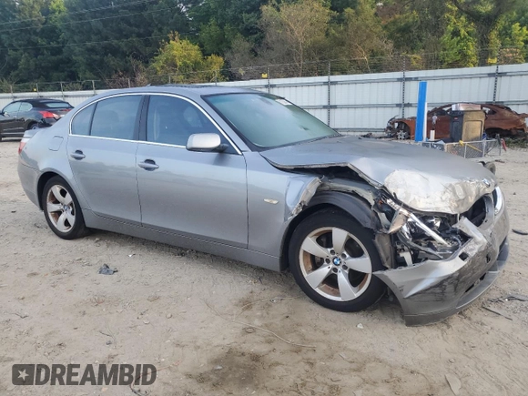2005 BMW 5 Series 525i with VIN WBANA53525B863723, listed as a Copart auction lot 61230645 with 209,294 mi miles and Salvage title. Bid and sale history available at DreamBid. Image 4.