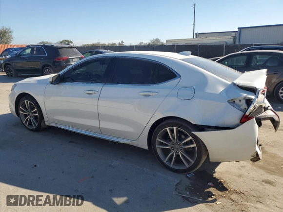 2020 Acura TLX w/Technology Pkg with VIN 19UUB2F40LA000825, listed as a Copart auction lot 43449455 with 50,008 mi miles and Salvage Title. Bid and sale history available at carsss.com. Image 2.