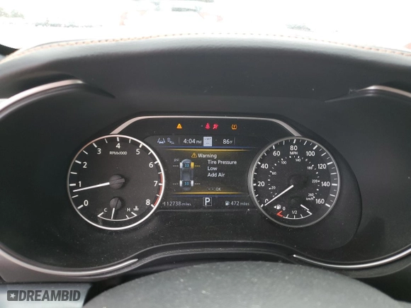 2022 Nissan Maxima SR with VIN 1N4AA6EV7NC506476, listed as a Copart auction lot 73495404 with 112,738 mi miles and Salvage Title. Bid and sale history available at carsss.com. Image 9.