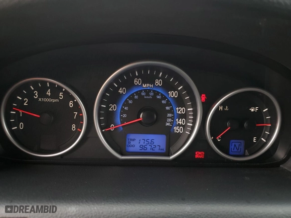 2008 Hyundai Veracruz GLS with VIN KM8NU13C78U050805, listed as a Copart auction lot 45502145 with 96,727 mi miles and Salvage Title. Bid and sale history available at carsss.com. Image 9.