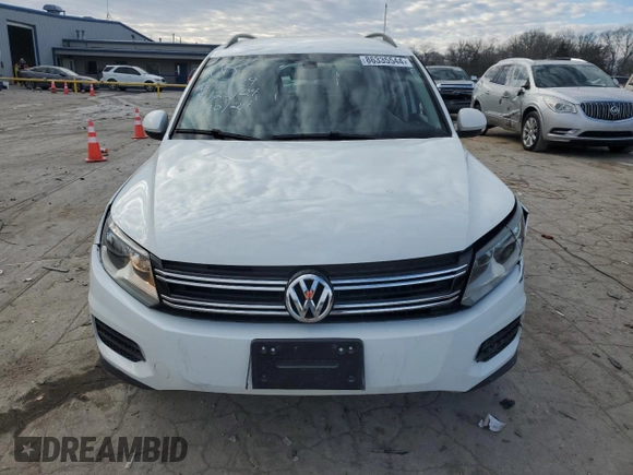 2016 Volkswagen Tiguan S with VIN WVGBV7AX0GW600518, listed as a Copart auction lot 86335544 with 132,123 mi miles and Salvage Title. Bid and sale history available at DreamBid. Image 5.