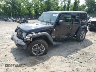2019 Jeep Wrangler Unlimited Sahara with VIN 1C4HJXEN5KW523978, listed as a Copart auction lot 60188735 with 21,937 mi miles and Salvage title. Bid and sale history available at DreamBid. Image 1.