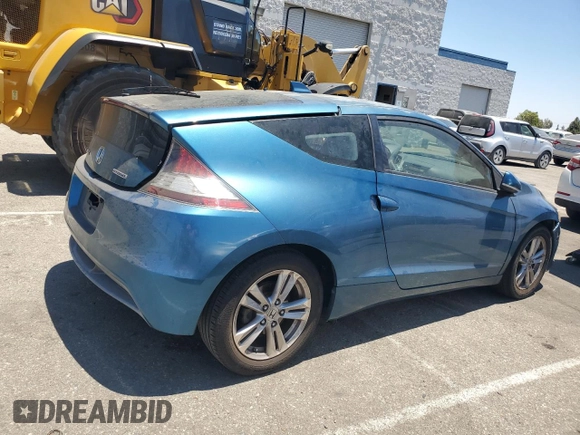 2011 Honda CR-Z with VIN JHMZF1D44BS012599, listed as a Copart auction lot 61500014 with Not Provided miles and Salvage Title. Bid and sale history available at DreamBid. Image 3.