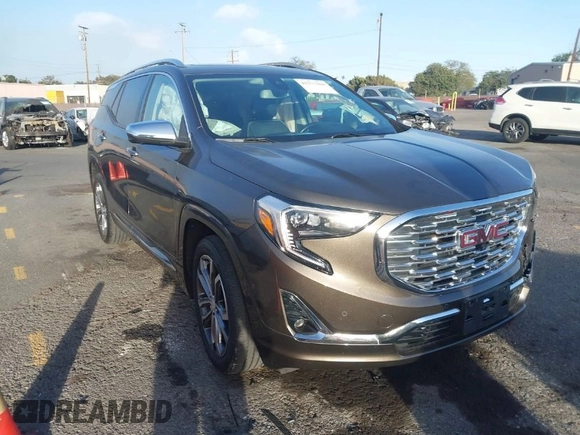 2019 GMC Terrain Denali with VIN 3GKALSEX3KL263560, listed as a IAAI auction lot 41277166 with 54,044 mi miles. Bid and sale history available at carsss.com. Image 1.