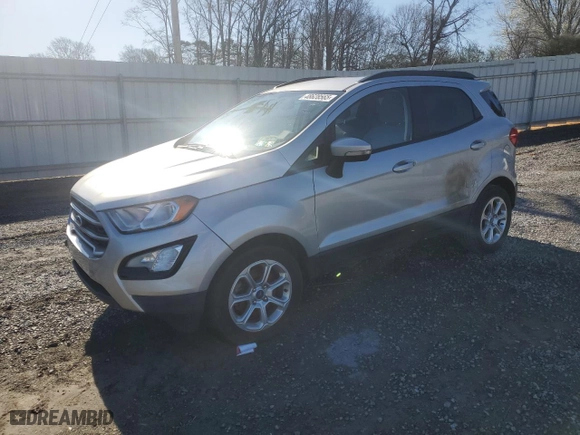 2020 Ford EcoSport SE with VIN MAJ3S2GE0LC337961, listed as a Copart auction lot 48628565 with 0 mi miles and Clean Title. Bid and sale history available at carsss.com. Image 1.