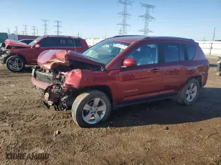 2016 Jeep Compass Latitude with VIN 1C4NJDEB8GD691124, listed as a Copart auction lot 48201175 with 136,842 mi miles and Salvage Title. Bid and sale history available at carsss.com. Image 1.