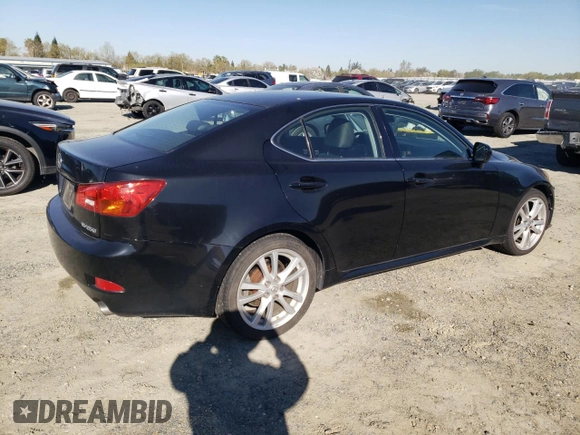 2006 Lexus IS 250 Manual with VIN JTHBK262562021039, listed as a Copart auction lot 50339005 with 180,815 mi miles and Salvage Title. Bid and sale history available at carsss.com. Image 3.
