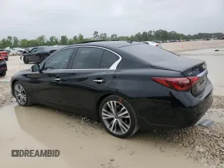 2021 Infiniti Q50 Sensory with VIN JN1EV7CP7MM700320, listed as a Copart auction lot 51660065 with 32,886 mi miles and Salvage title. Bid and sale history available at DreamBid. Image 2.