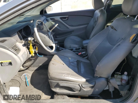 2013 Hyundai Elantra Coupe SE with VIN KMHDH6AE7DU016505, listed as a Copart auction lot 74535694 with 0 mi miles and Salvage Title. Bid and sale history available at carsss.com. Image 7.
