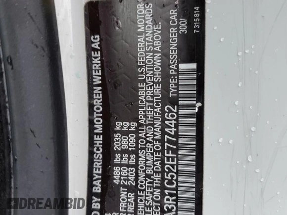 2014 BMW 4 Series 435i с VIN WBA3R1C52EF774462, выставлен на аукционе Copart как лот 81502044 с пробегом 113 314 миль миль и Списание • Salvage title. История ставок и продаж доступна на DreamBid. Изображение 12.