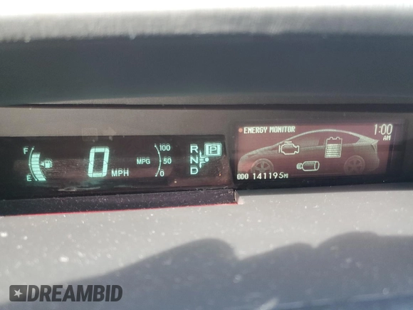 2013 Toyota Prius One with VIN JTDKN3DU8D5612478, listed as a Copart auction lot 46039855 with 141,195 mi miles and Salvage Title. Bid and sale history available at DreamBid. Image 9.