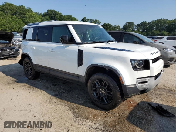 2025 Land Rover Defender S with VIN SALEJ7EX8S2383610, listed as a Copart auction lot 61796155 with 12,666 mi miles and Salvage title. Bid and sale history available at DreamBid. Image 4.