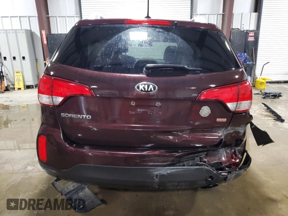 2014 Kia Sorento LX with VIN 5XYKTDA73EG427077, listed as a Copart auction lot 45952605 with 121,234 mi miles and Salvage Title. Bid and sale history available at carsss.com. Image 6.