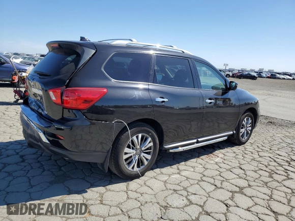 2019 Nissan Pathfinder SV with VIN 5N1DR2MN0KC603021, listed as a Copart auction lot 55785595 with 60,674 mi miles and Salvage title. Bid and sale history available at DreamBid. Image 3.