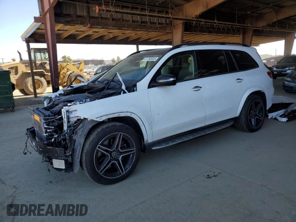 2023 Mercedes-Benz GLS 450 with VIN 4JGFF5KE7PA954520, listed as a Copart auction lot 47780935 with 22,752 mi miles and Salvage Title. Bid and sale history available at DreamBid. Image 1.