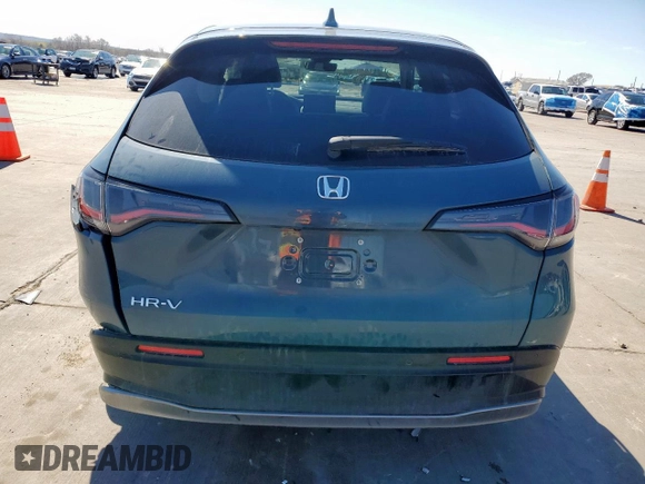 2025 Honda HR-V EX-L with VIN 3CZRZ1H7XSM703894, listed as a Copart auction lot 46490015 with 9,978 mi miles and Salvage Title. Bid and sale history available at carsss.com. Image 6.