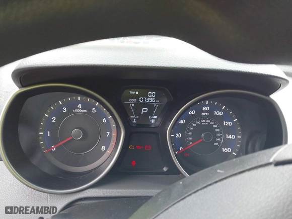 2011 Hyundai Elantra GLS PZEV with VIN 5NPDH4AE3BH038615, listed as a IAAI auction lot 41272963 with 107,396 mi miles. Bid and sale history available at carsss.com. Image 7.
