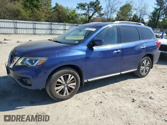 2017 Nissan Pathfinder S with VIN 5N1DR2MM3HC631167, listed as a Copart auction lot 53037815 with 163,958 mi miles and Salvage title. Bid and sale history available at DreamBid. Image 1.