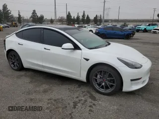 2023 Tesla Model 3 with VIN 5YJ3E1EA3PF572763, listed as a Copart auction lot 43846255 with 0 mi miles and Salvage Title. Bid and sale history available at carsss.com. Image 4.