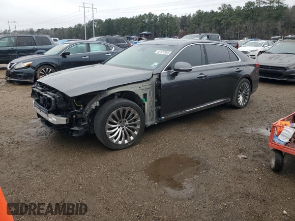 2019 Genesis G90 z VIN KMTF54JHXKU054443, wystawiony jako Copart lot #45126905 z przebiegiem 40 172 mil mil oraz Szkoda całkowita • Salvage title. Historia ofert i sprzedaży dostępna na DreamBid. Obrazek 1.