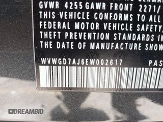 2014 Volkswagen GTI Wolfsburg Edition с VIN WVWGD7AJ6EW002617, выставлен на аукционе IAAI как лот 41908893 с пробегом 92 161 миль миль и . История ставок и продаж доступна на DreamBid. Изображение 9.