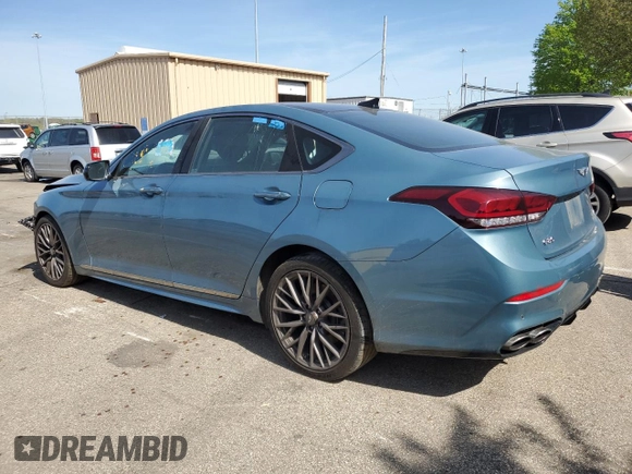 2018 Genesis G80 Sport with VIN KMHGN4JB0JU225029, listed as a Copart auction lot 53873475 with 93,213 mi miles and Salvage title. Bid and sale history available at DreamBid. Image 2.