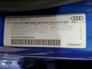 2016 Audi S6 Premium Plus with VIN WAUF2AFC2GN097904, listed as a Copart auction lot 44972015 with 135,123 mi miles and Salvage Title. Bid and sale history available at carsss.com. Image 12.