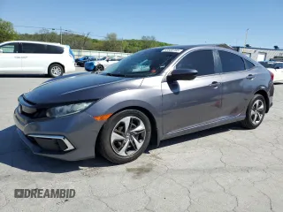 2019 Honda Civic LX with VIN 19XFC2F68KE003117, listed as a Copart auction lot 53500705 with 46,397 mi miles and Salvage Title. Bid and sale history available at DreamBid. Image 1.