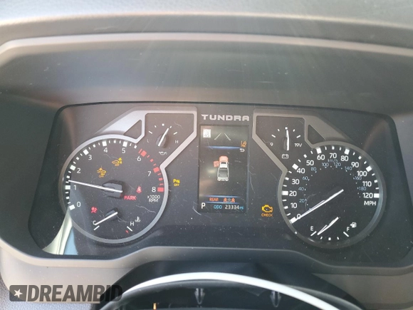 2023 Toyota Tundra 2WD SR5 with VIN 5TFLA5AB6PX024909, listed as a Copart auction lot 69022264 with 23,334 mi miles and Salvage Title. Bid and sale history available at carsss.com. Image 9.