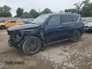 2024 Infiniti QX80 SENSORY with VIN JN8AZ2BE9R9330859, listed as a Copart auction lot 72785424 with 9,620 mi miles and Salvage Title. Bid and sale history available at carsss.com. Image 1.