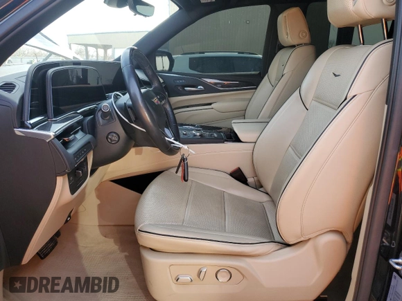 2023 Cadillac Escalade 4WD Premium Luxury with VIN 1GYS4BKL0PR368033, listed as a Copart auction lot 45036955 with 45,768 mi miles and Clean title. Bid and sale history available at DreamBid. Image 7.