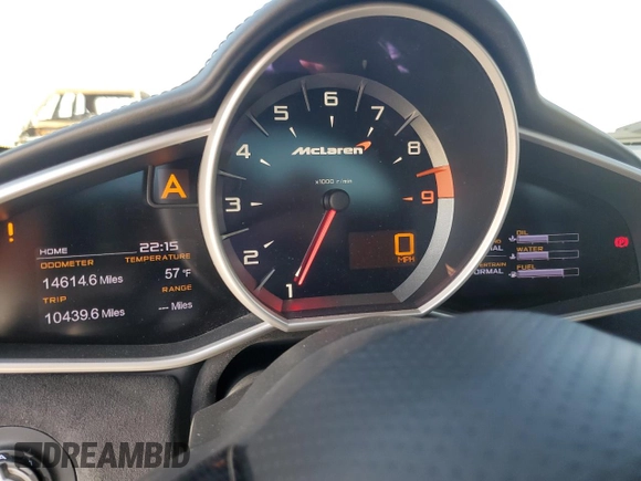 2016 McLaren 650S z VIN SBM11FAA6GW006251, wystawiony jako Copart lot #52177065 z przebiegiem 14 614 mil mil oraz Tytuł czysty. Historia ofert i sprzedaży dostępna na DreamBid. Obrazek 9.