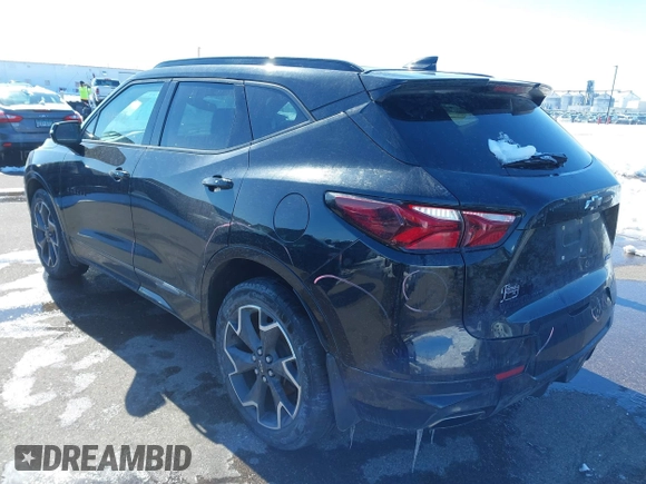 2019 Chevrolet Blazer RS with VIN 3GNKBJRS2KS654806, listed as a IAAI auction lot 41694939 with 107,436 mi miles and . Bid and sale history available at DreamBid. Image 3.