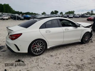 2017 Mercedes-Benz CLA 45 AMG with VIN WDDSJ5CB2HN455582, listed as a Copart auction lot 57314994 with Not Provided miles and Salvage Title. Bid and sale history available at DreamBid. Image 3.