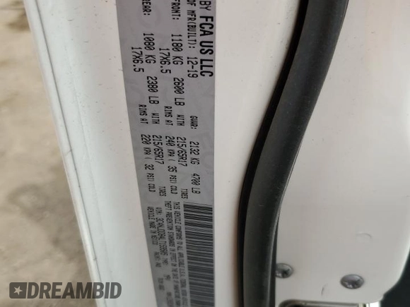 2020 Jeep Compass Trailhawk with VIN 3C4NJDDB4LT159505, listed as a Copart auction lot 53172135 with 80,722 mi miles and Salvage title. Bid and sale history available at DreamBid. Image 15.