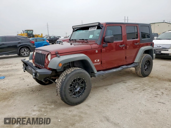 2008 Jeep Wrangler Unlimited X with VIN 1J4GA39158L569665, listed as a Copart auction lot 55475135 with 91,696 mi miles and Clean Title. Bid and sale history available at DreamBid. Image 1.