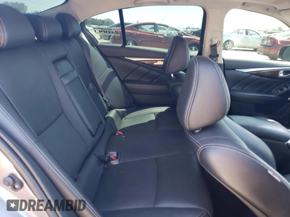2016 Infiniti Q50 Premium with VIN JN1EV7AP5GM301199, listed as a Copart auction lot 62756045 with 52,580 mi miles and Salvage title. Bid and sale history available at DreamBid. Image 10.