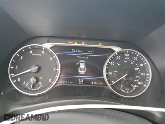 2021 Nissan Sentra SV with VIN 3N1AB8CV6MY288481, listed as a Copart auction lot 59958195 with 33,644 mi miles and Salvage title. Bid and sale history available at DreamBid. Image 9.