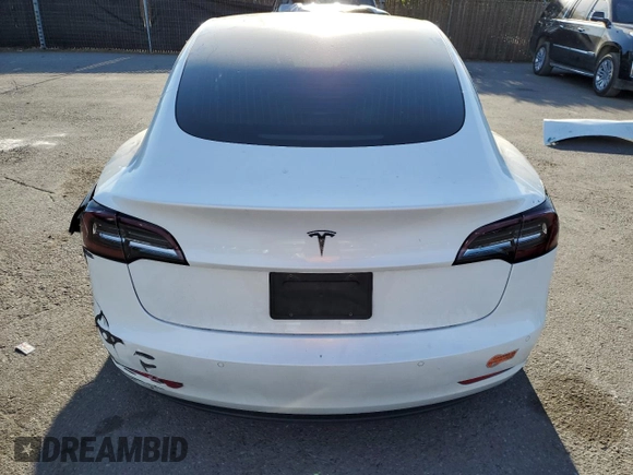 2020 Tesla Model 3 Standard Range Plus with VIN 5YJ3E1EA0LF808571, listed as a Copart auction lot 47827615 with 125,444 mi miles and Salvage Title. Bid and sale history available at DreamBid. Image 6.