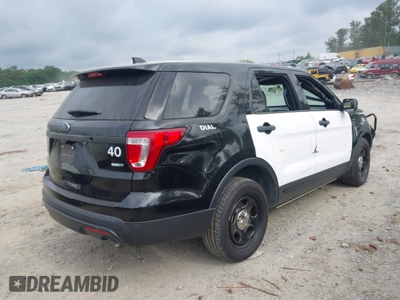 2017 Ford Police Interceptor Utility with VIN 1FM5K8AR9HGE01119, listed as a IAAI auction lot 42266621 with Not provided miles and . Bid and sale history available at DreamBid. Image 4.