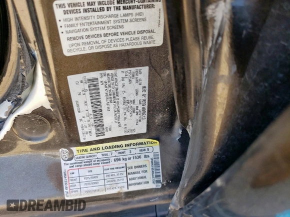 2008 Ford Expedition Max Limited with VIN 1FMFK195X8LA57367, listed as a Copart auction lot 56832035 with Not provided miles and Salvage title. Bid and sale history available at DreamBid. Image 14.