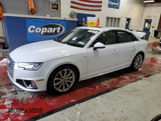 2019 Audi A4 Premium Plus with VIN WAUENAF48KN005618, listed as a Copart auction lot 89062075 with 35,073 mi miles and Salvage Title. Bid and sale history available at carsss.com. Image 1.