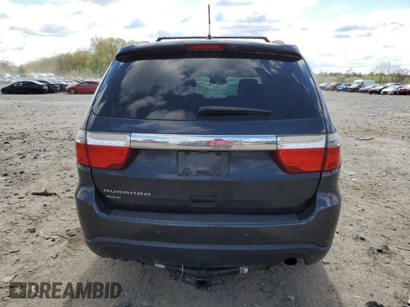 2013 Dodge Durango SXT with VIN 1C4RDJAG0DC693413, listed as a Copart auction lot 51777405 with 160,231 mi miles and Salvage Title. Bid and sale history available at carsss.com. Image 6.