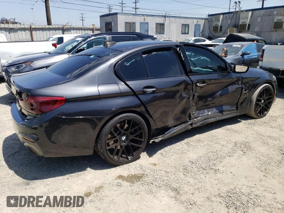 2018 BMW 5 Series 530e with VIN WBAJA9C55JG623181, listed as a Copart auction lot 61593983 with 63,577 mi miles and . Bid and sale history available at DreamBid. Image 3.