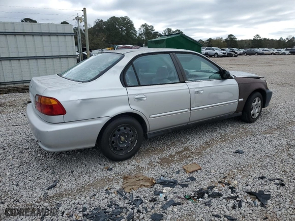 2000 Honda Civic VP with VIN 2HGEJ6612YH584853, listed as a Copart auction lot 87037754 with 169,552 mi miles and Salvage Title. Bid and sale history available at carsss.com. Image 3.