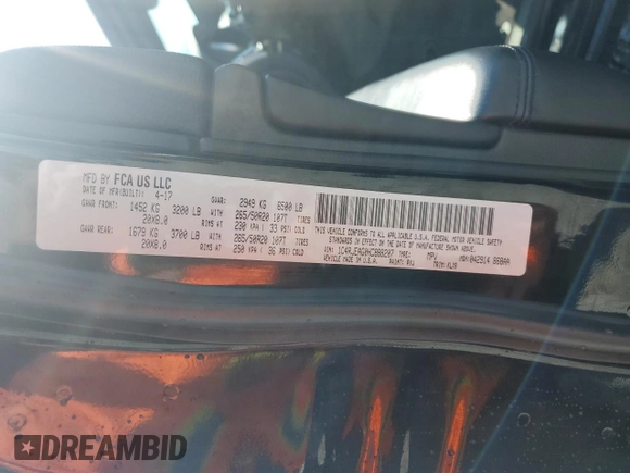 2017 Jeep Grand Cherokee Altitude with VIN 1C4RJEAG0HC888207, listed as a Copart auction lot 57472635 with 67,529 mi miles and Salvage title. Bid and sale history available at DreamBid. Image 14.