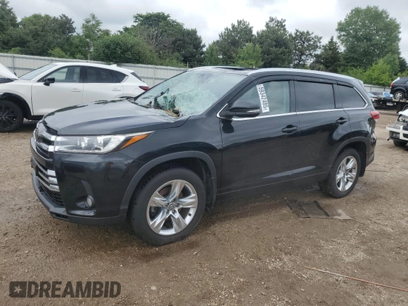 2017 Toyota Highlander Limited with VIN 5TDDZRFH1HS417662, listed as a Copart auction lot 59342485 with 97,800 mi miles and Salvage title. Bid and sale history available at DreamBid. Image 1.
